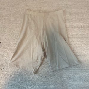 H&M cream biker shorts